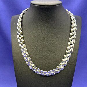 VTG Crown Trifari By Alfred Philippe Pat. #156994 Silver-Tone Choker Necklace